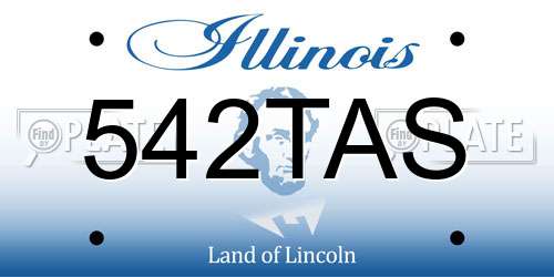 542TAS Illinois License Plate
