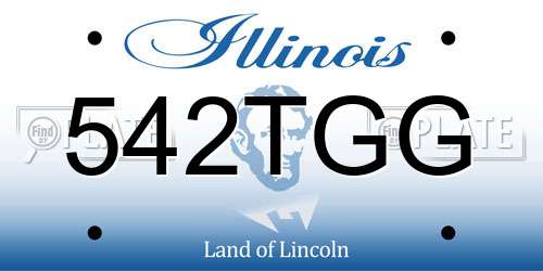 542TGG Illinois License Plate
