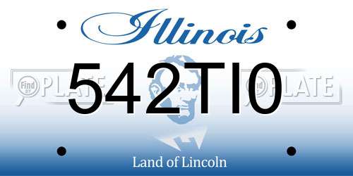 542TI0 Illinois License Plate