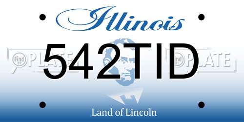 542TID Illinois License Plate