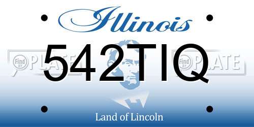 542TIQ Illinois License Plate