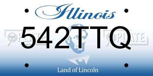 542TTQ Illinois License Plate