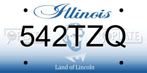 542TZQ Illinois License Plate