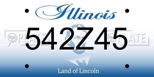 542Z45 Illinois License Plate
