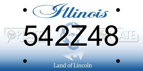 542Z48 Illinois License Plate