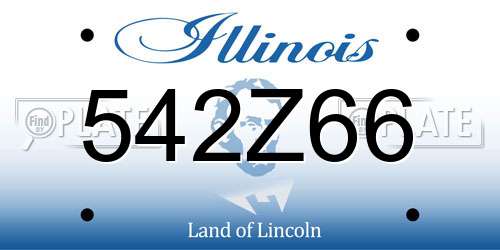542Z66 Illinois License Plate