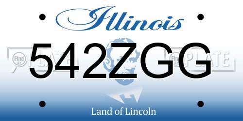 542ZGG Illinois License Plate
