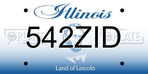 542ZID Illinois License Plate