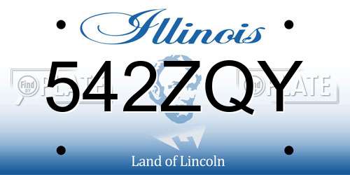 542ZQY Illinois License Plate