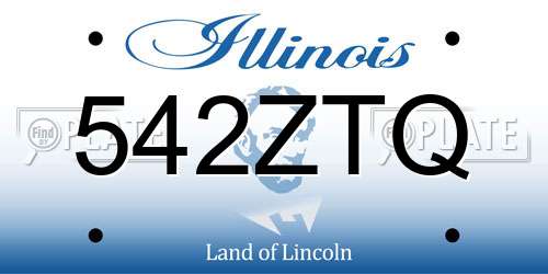 542ZTQ Illinois License Plate