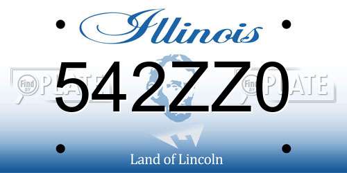 542ZZ0 Illinois License Plate