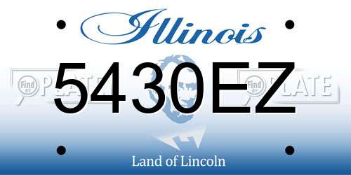5430EZ Illinois License Plate