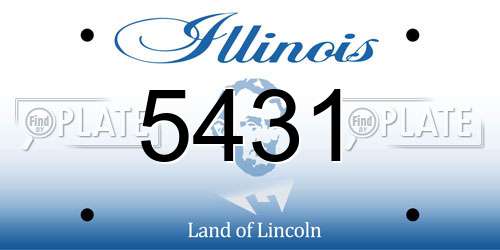 5431 Illinois License Plate