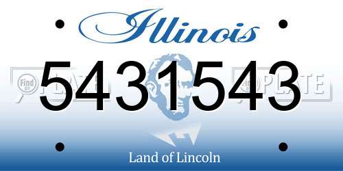 5431543 Illinois License Plate