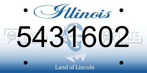 5431602 Illinois License Plate