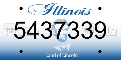5437339 Illinois License Plate
