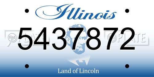 5437872 Illinois License Plate