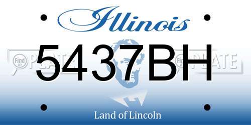 5437BH Illinois License Plate