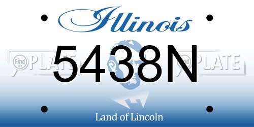 5438N Illinois License Plate