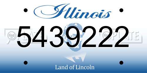 5439222 Illinois License Plate