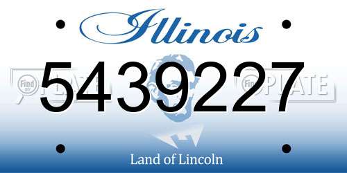 5439227 Illinois License Plate