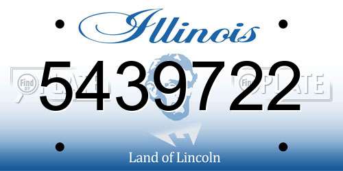 5439722 Illinois License Plate
