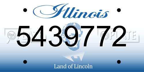 5439772 Illinois License Plate
