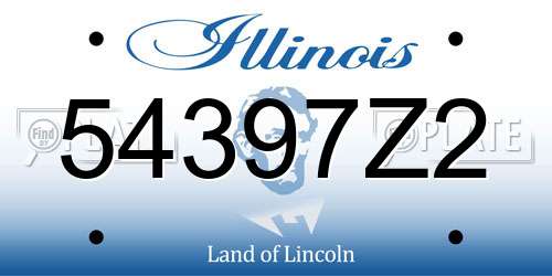 54397Z2 Illinois License Plate