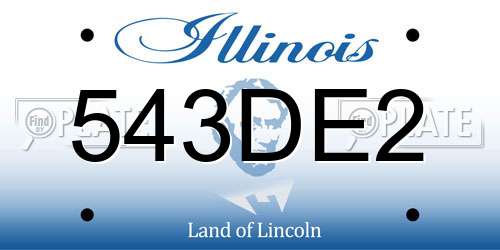 543DE2 Illinois License Plate