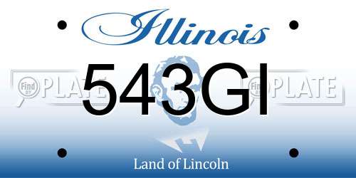543GI Illinois License Plate