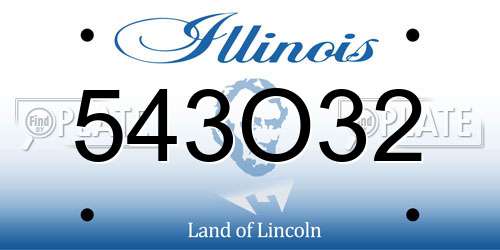 543O32 Illinois License Plate