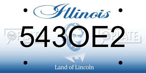 543OE2 Illinois License Plate