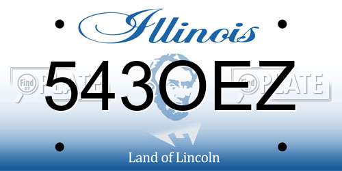 543OEZ Illinois License Plate