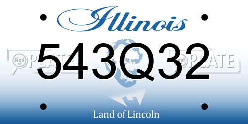 543Q32 Illinois License Plate