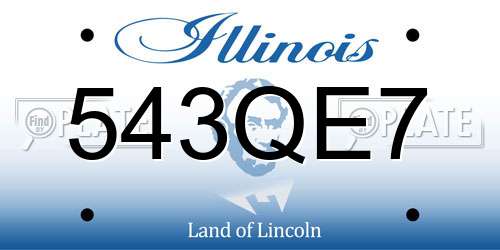 543QE7 Illinois License Plate