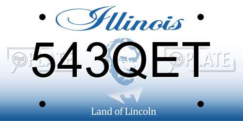 543QET Illinois License Plate