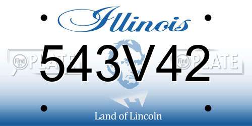 543V42 Illinois License Plate