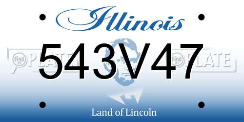 543V47 Illinois License Plate