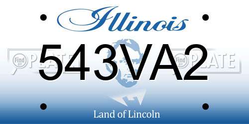 543VA2 Illinois License Plate