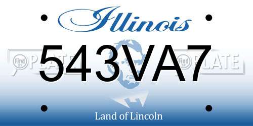 543VA7 Illinois License Plate