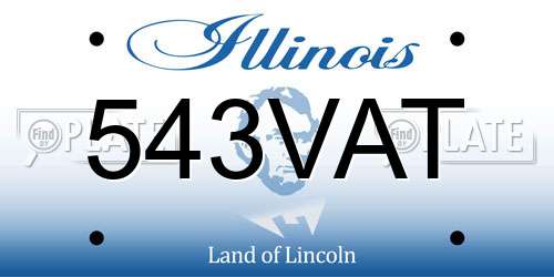 543VAT Illinois License Plate