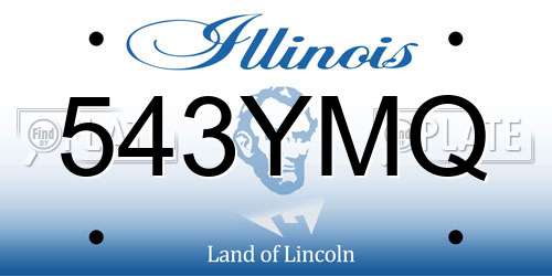 543YMQ Illinois License Plate