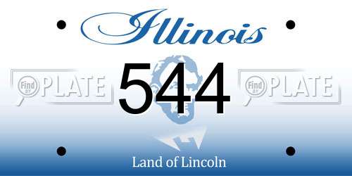 544 Illinois License Plate