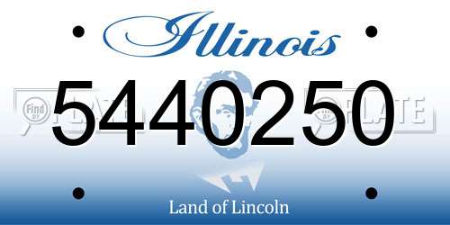 5440250 Illinois License Plate