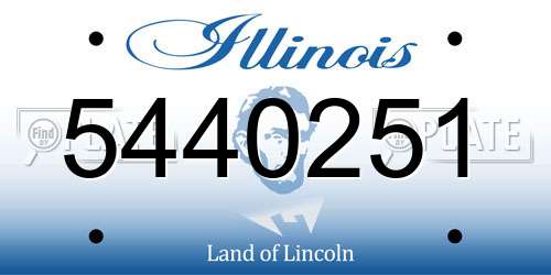 5440251 Illinois License Plate