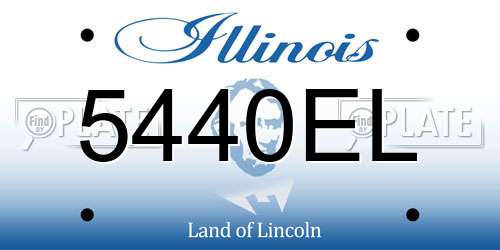 5440EL Illinois License Plate