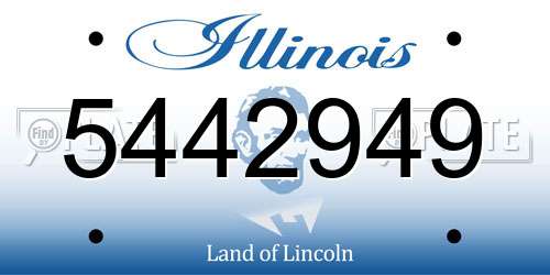 5442949 Illinois License Plate