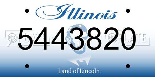 5443820 Illinois License Plate