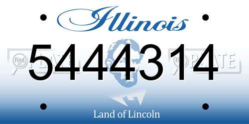 5444314 Illinois License Plate