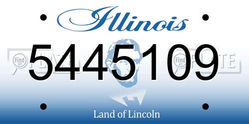 5445109 Illinois License Plate